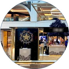 A brand pop-up in a shopping mall: live activations