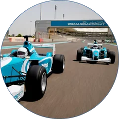 Race cars on a track: peak performers